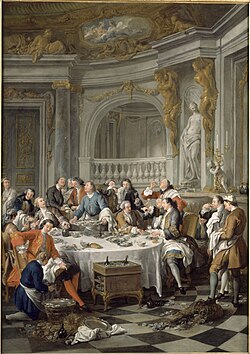 The Oyster Dinner by Jean-François de Troy, 1735
