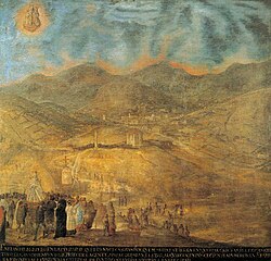 View of the city of Quito in 1757, by Miguel de Santiago.