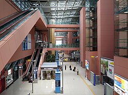 Terminal 1 interior escalator