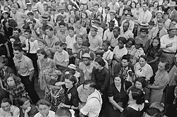 The Cajun-Creole population of Crowley enjoying a Cajun Music Concert in 1938.