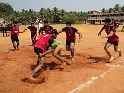 Kabaddi, a traditional Indian game which has become increasingly popular around the world.