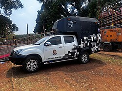 Kerala Police's anti-drone system in action during 2025 Thrissur Pooram.