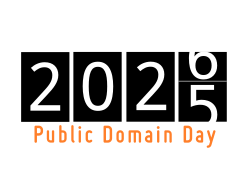 An English logo of the 2025/2026 Public Domain Day