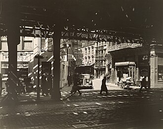 Doyers Street in Chinatown in 1938