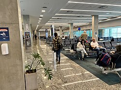 Last waiting gates at the airport