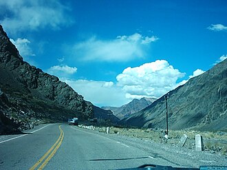 National Route 7 near Uspallata, Mendoza.