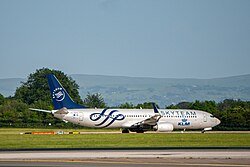 PH-BXO in SkyTeam livery at Manchester (EGCC) Airport