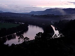 The River Ness (left) and the Caledonian Canal (right)
