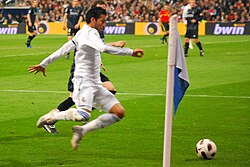 Garay playing for Real Madrid against Real Sociedad in 2011