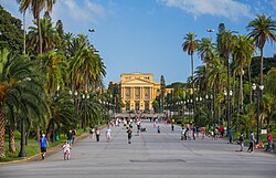 Independence Park in São Paulo, Brazil. This park marks the historic site where Prince Regent Pedro of Braganza (later Emperor Pedro I) proclaimed the independence of Brazil in 1822.[23]