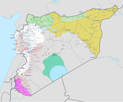 Territorial control following the 2024 Syrian opposition offensives and the fall of the Assad regime in December.