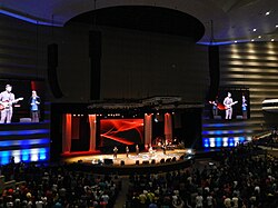 Worship service at Christ's Commission Fellowship Pasig affiliated to the Christ's Commission Fellowship in 2014, in Pasig, Philippines