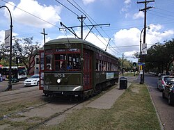 900 series streetcar running on the line.