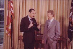 Videla met with U.S. President Jimmy Carter at the White House on 9 September 1977.