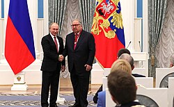 Alisher Usmanov with Vladimir Putin.