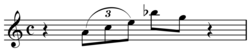 "In spite of the explanations of the origins of these words, players actually did sing the words 'bebop' and 'rebop' to an early bop phrase as shown in the following example."[8] Playⓘ