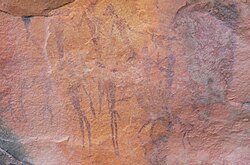 San rock paintings from the Western Cape in South Africa.