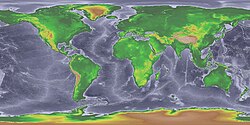 The Last Glacial Period caused a much lower global sea level.