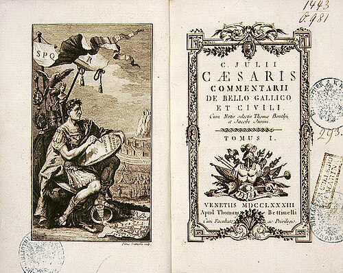 Julius Caesar's Commentarii de Bello Gallico is one of the most famous classical Latin texts of the Golden Age of Latin. The unvarnished, journalistic style of this patrician general has long been taught as a model of the urbane Latin officially spoken and written in the floruit of the Roman Republic.