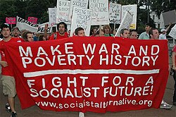 Socialist Alternative holding a mass anti-war protest, 2007