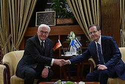 Steinmeier and Israels President Isaac Herzog in Jerusalem, November 2023