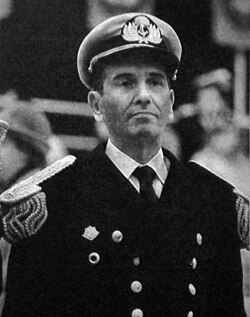 Commander-in-chief of the Argentine Navy, Admiral Jorge Anaya
