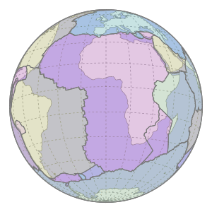 Today, the African Plate is moving over Earth's surface at a speed of 0.292° ± 0.007° per million years, relative to the "average" Earth (NNR-MORVEL56).