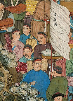 Chinese depiction of delegates from Brunei arriving in Beijing. From the Ten Thousand Nations Coming to Pay Tribute, 1761.