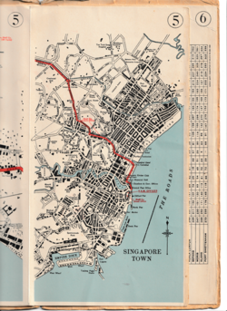 Map of the City of Singapore in 1951