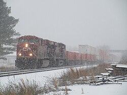 CPKC Train I181 (Northbound) at Gentry, Arkansas