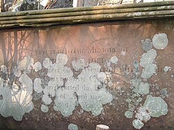 Inscription on John Telford's grave.