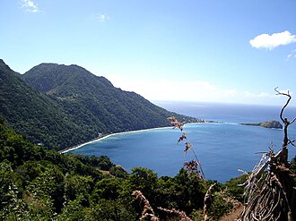 The southern tip of Dominica