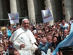 Francis in St. Peter's Square, two months after his election