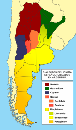 Dialectal variants of the Spanish language in Argentina