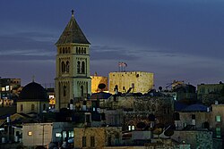 Bell tower of the Evangelical-Lutheran Church of the Redeemer