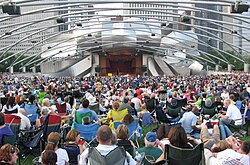 Jay Pritzker Pavilion, a bandshell at Millennium Park in Chicago