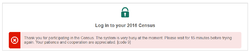 ABS website message after the 2016 online census was shut down