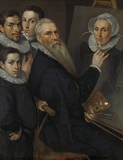 Self portrait of Jacob Willemsz Delff and his family, ca. 1590