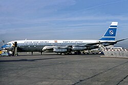 A leased Boeing 707-300 at Paris-Le Bourget Airport.