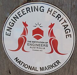 The Australian Engineering Heritage Register marker at Cape Naturaliste Lighthouse.