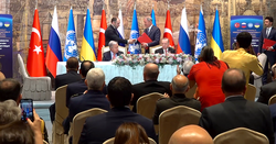 Signing of the grain export deal between Turkey, Ukraine, Russia and the UN in Istanbul, 2022