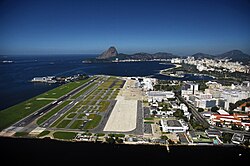 Aerial view of the airport