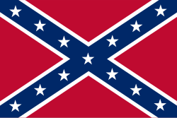 This Confederate Battle Flag pattern is the one most often thought of as the Confederate Flag. It is one of many used by the Confederate armed forces. Variations of this design served as the Battle Flag of the Armies of Northern Virginia and Tennessee, and as the Confederate Naval Jack.
