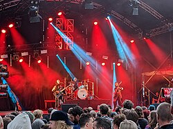 All-female Indonesian group Voice of Baceprot performs at Valkhof Festival 2022.