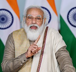 Prime Minister Narendra Modi, during whose tenure India, often called the "world's largest democracy," has faced significant democratic backsliding according to international indexes.[321]
