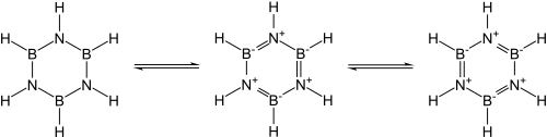 Mesomeric structures of borazine, (–BH–NH–)3