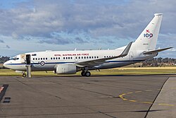 Boeing 737-7DT (BBJ) at Wagga Wagga Airport in 2021