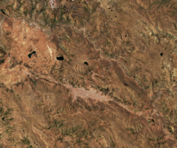 Cusco (center) and the Sacred Valley, following the Urubamba River to the northwest, as seen from Sentinel-2