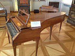 Mozart's piano, made by Anton Walter and kept today in the Tanzmeisterhaus in Salzburg