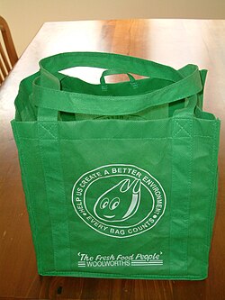 A non-woven polypropylene "green bag" from Australia